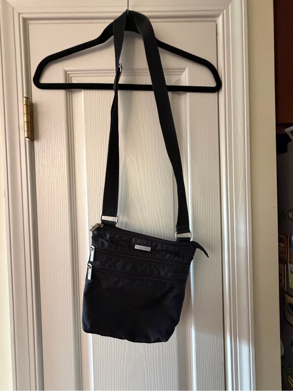 Baggalini - Black Nylon Crossbody Bag with Adjustable Strap